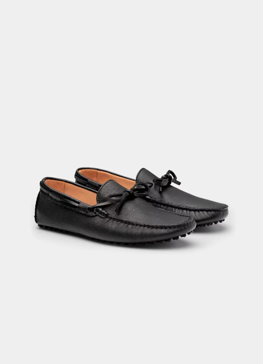 Picture Idea: Black Driving Moccasins Italian Calf Leather